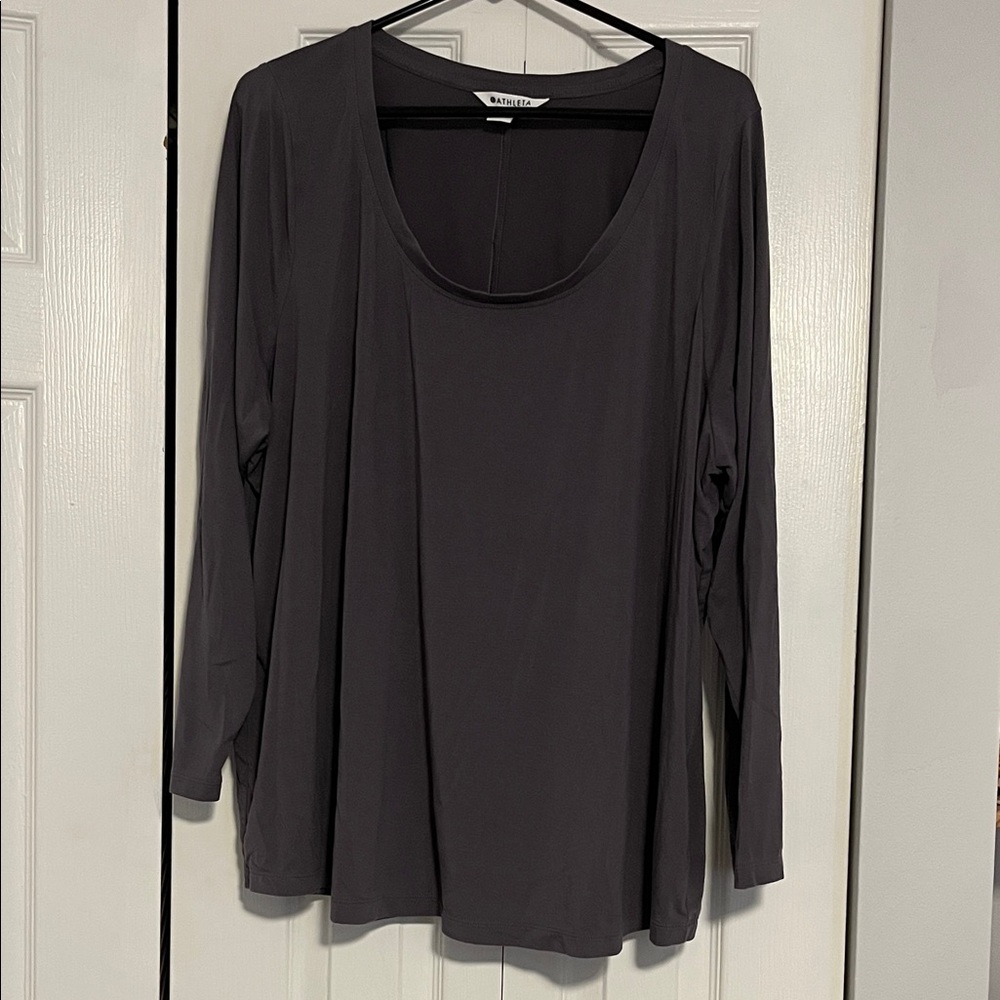 Athleta Plus Purple Athleisure Long Sleeve Top